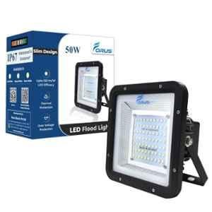 Forus 50W 6kV Aluminium Cool White LED Flood Light with Day Night Sensor