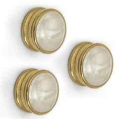 Plantex Knobs for Drawers/Drawer Knobs/Round Knob for Cabinets/Pull-Push Knob for Kitchen/Bedroom Drawer (Pack of 3) Gold