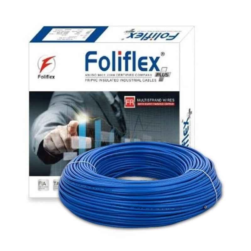 Foliflex Plus 2.5 Sqmm Blue Single Core FR Multistrand PVC Flexible Wire, Length: 90 m