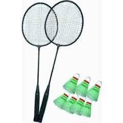 STYRKR Iron Black Badminton Racquet kit Set with Shuttlecocks @7 Badminton Kit