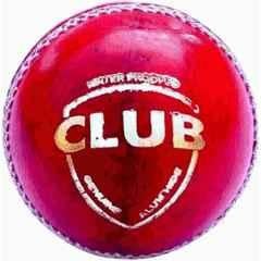 HTM Club Red Play Cricket Leather Ball for Daily Matches & Casual