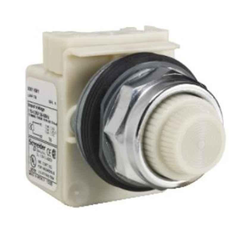 Schneider 30mm 120 VAC White Pilot Light, 9001KP1W31
