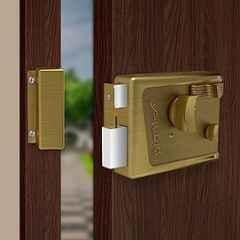 Plantex Heavy Duty Night Latch Door Lock with Key & Knob for Main Door/Inside Opening for Home, Hotel, Office Antique Brass