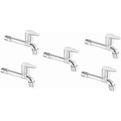 IRIS Slite Brass Chrome Finish Long Body Bib Cock (Pack of 5)