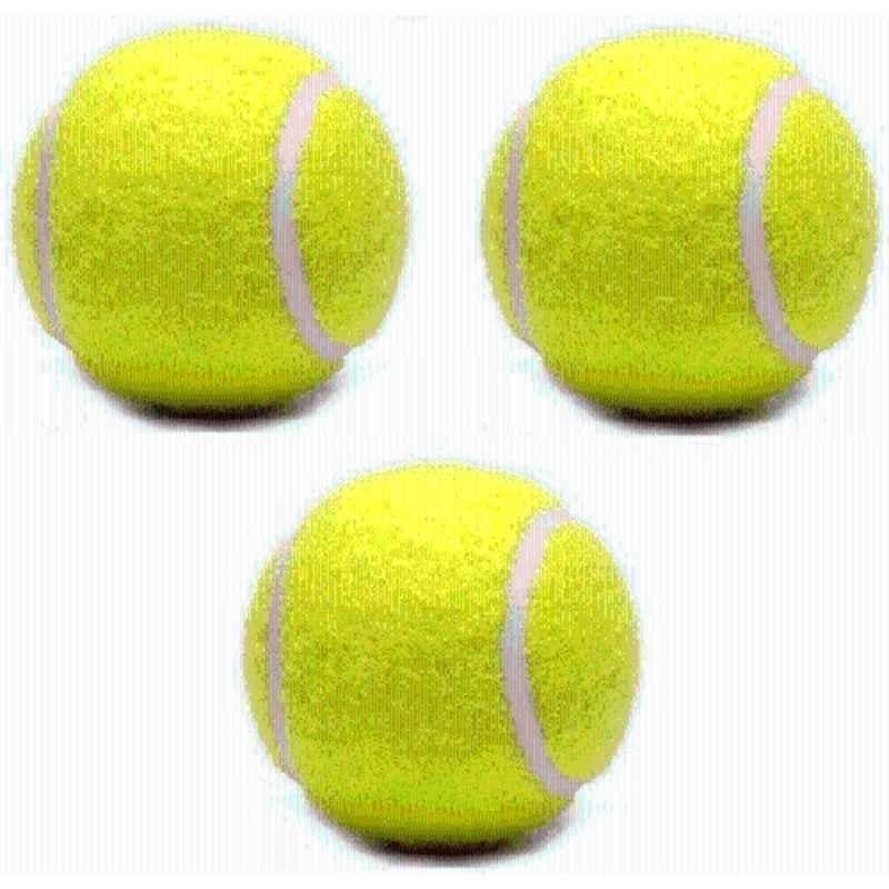 HTM Tennis balls Cricket Tennis Ball (Standard) (Pack of 3) Yellow)