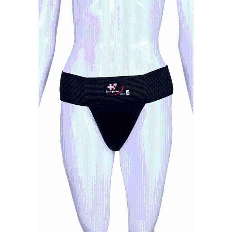 Matrica Outer Space Black Waistband Contoured Athletic Active Supporter for Comfort, Size: XXL