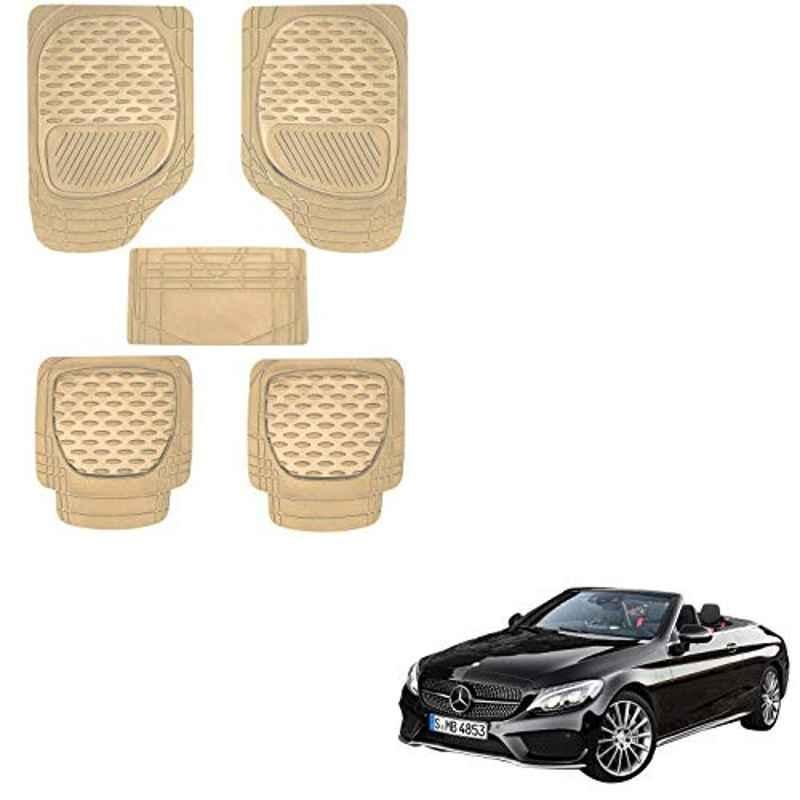 Kozdiko 6255 5 Pcs Rubber & PVC Beige Car Foot Mat Set for Mercedes Benz GE-Class