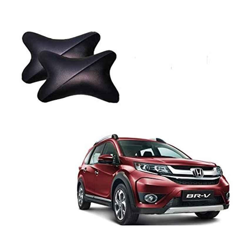 Kozdiko 2 Pcs Memory Foam Grey & Black Car Neck Rest Cushion Pillow Set for Honda BRV