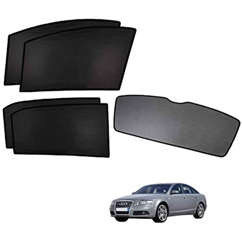 Kozdiko 5 Pcs Polyester Black Non Magnetic Window & Rear Sun Shades Set for Audi A6