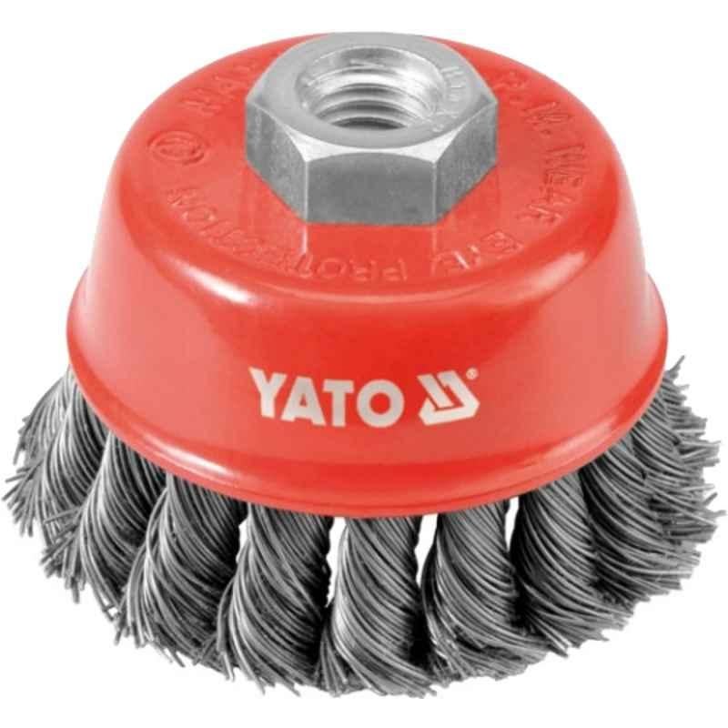 Yato 60x14mm Twist Steel Wire Cup Brush, YT-4767