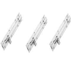 Senkiddpro 105mm Stainless Steel Chrome Finish Push to Close Tower Bolt (Pack of 3)