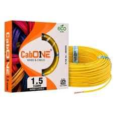 CabONE 1.5 Sqmm Yellow FR PVC Multi Strand Electrical Wire, CabONE016, Length: 90m