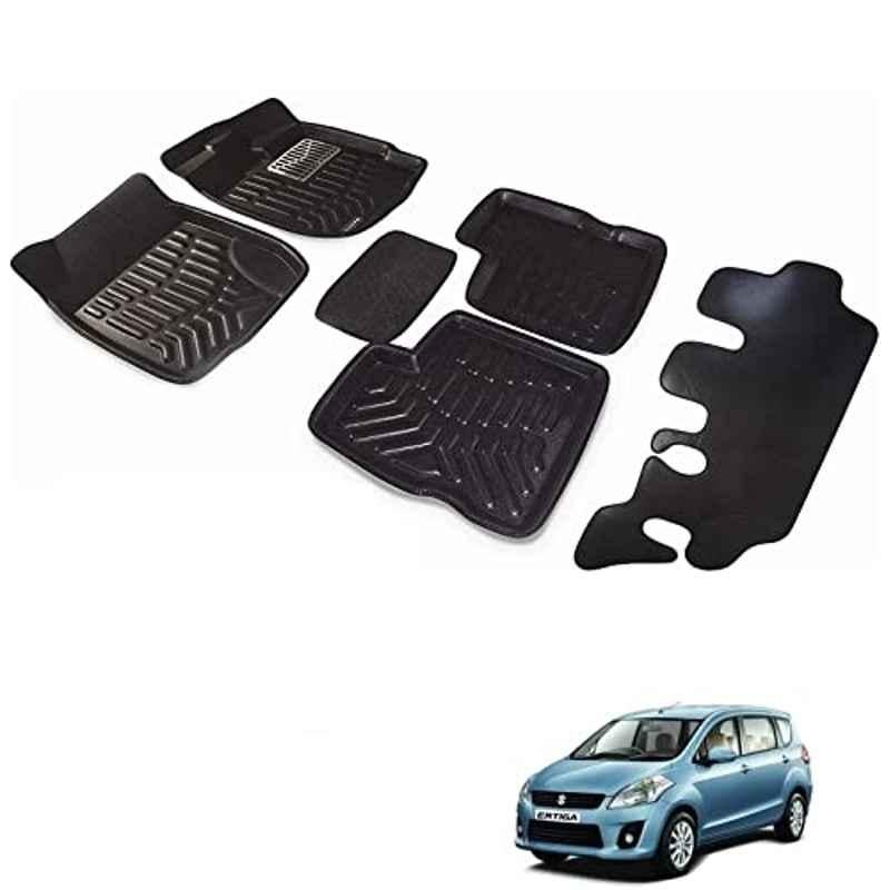 Kozdiko 3D Black Car Foot Mat Set for Maruti Suzuki Old Ertiga, dshbdhb281