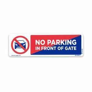 SUNSIGNS 3.5x11.5 inch Sunpack No Parking Sign Board, AO0017FSPM3SPOC03 (Pack of 6)