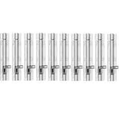 Senkiddpro 160mm Stainless Steel Chrome Finish Push to Close Tower Bolt (Pack of 10)