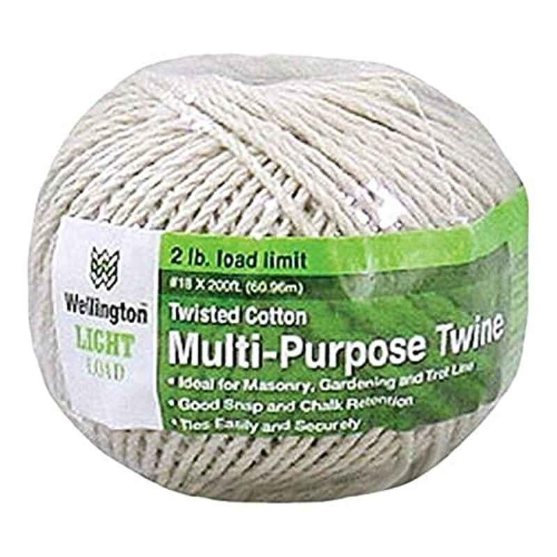 Wellington 2lbs 200ft Cotton White Cable Cord Rope, 10305