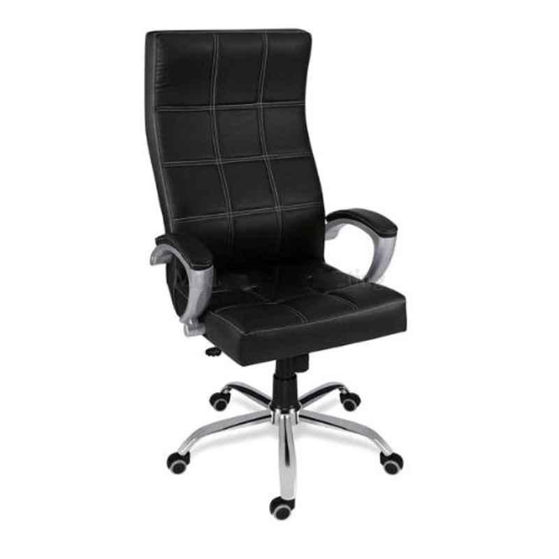 Modern India Leatherate Black High Back Office Chair, MI291