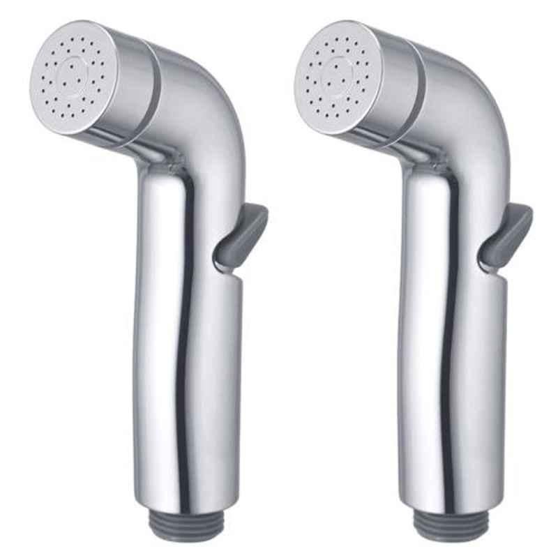 Joyway Oval Plastic Chrome Finish Silver Health Faucet Head (Pack of 2)