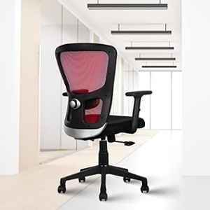 Rose Teesla Mesh Red & Black Medium Back Ergonomic Chair
