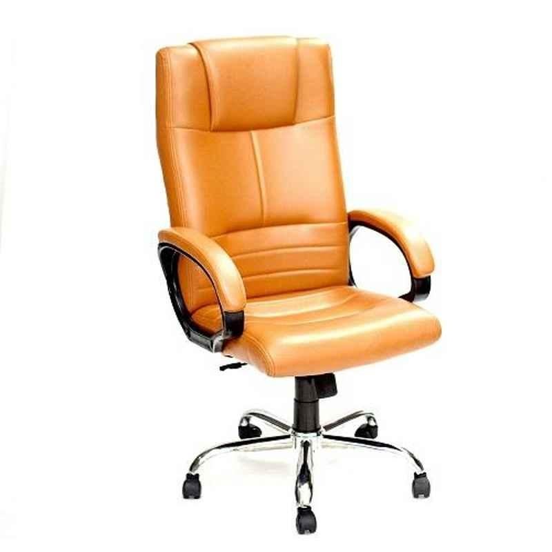 High Living Diana Leatherette Tan High Back Executive Office Chair