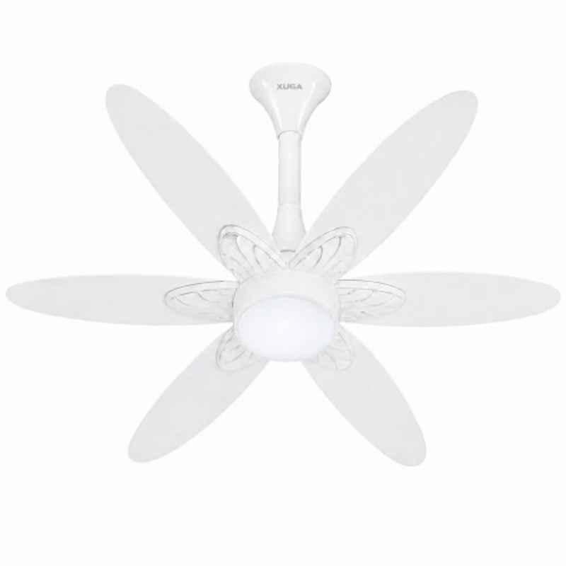 Xuga Velor F11A 32W 320rpm White BLDC 6 Blade Ceiling Fan with Remote Control & 5 Years Warranty, Sweep: 1200mm
