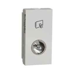 Schneider Electric Unica Pure 1 Module Polar White Coaxial TV Socket, UNSTVCOAX1M_WE