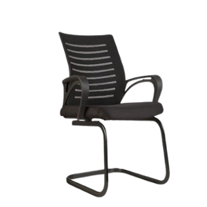CELLBELL Desire C104 Mesh Metal Base Black Visitor Chair for Office