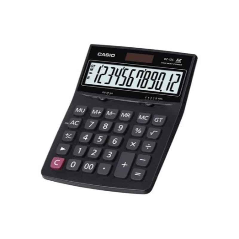Casio DZ-12S 175x126x35mm Plastic Black & White 12 Digits Essential Desk Top Calculator