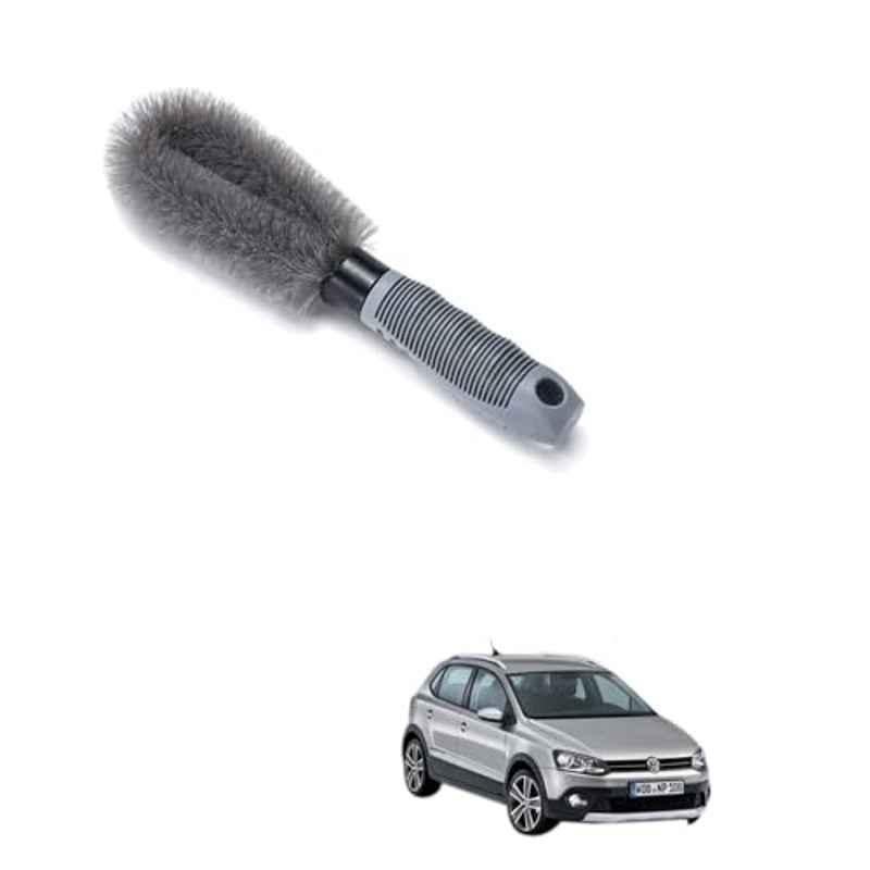 Kozdiko Plastic Grey Oval Car Alloy Wheel Rim Cleaning Brush for Volkswagen Cross Polo