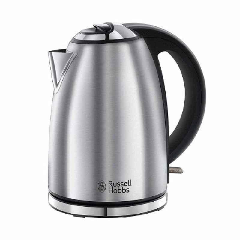 Russell Hobbs Henley 3000W 1.7L Stainless Steel Silver Electric Kettle, 23600