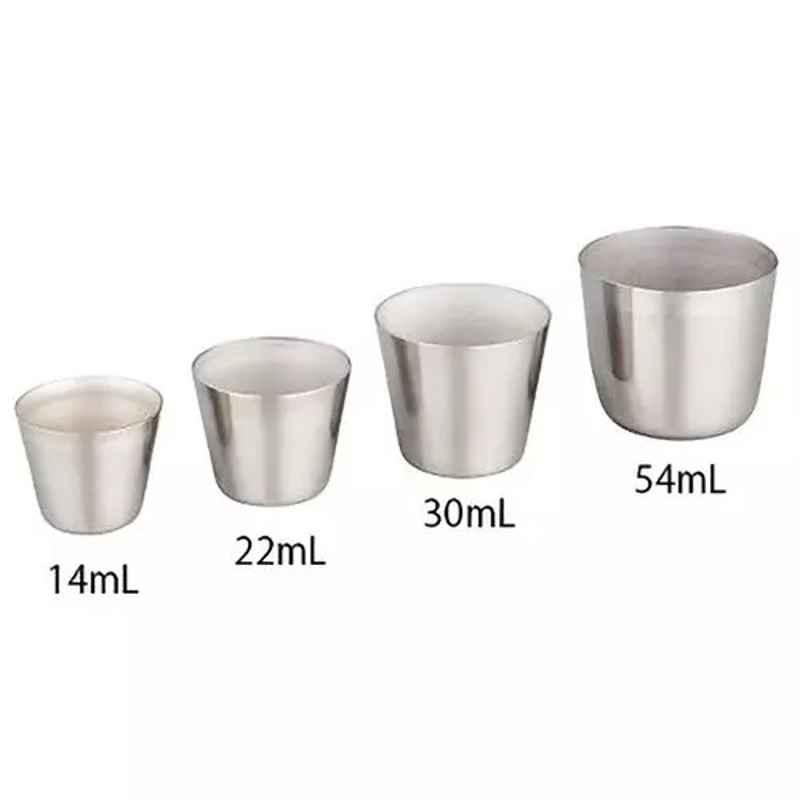 Lab Plus Stainless Steel Sample Cup Mini Size, LP-11278 (Pack of 10)