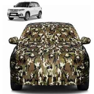 Allextreme Polyester Multicolour Camouflage Car Body Cover with Mirror Pocket for Maruti Nexa Grand Vitara, PV-GV01