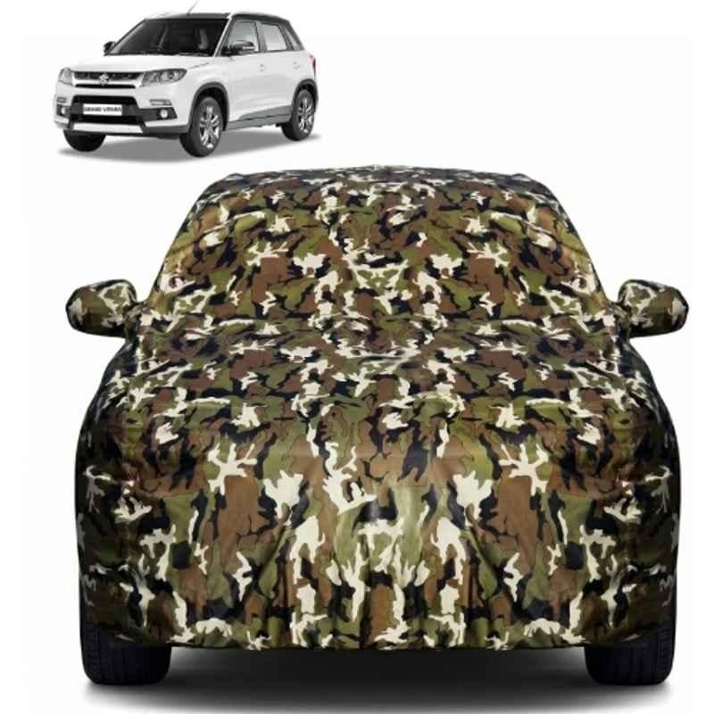 Allextreme Polyester Multicolour Camouflage Car Body Cover with Mirror Pocket for Maruti Nexa Grand Vitara, PV-GV01