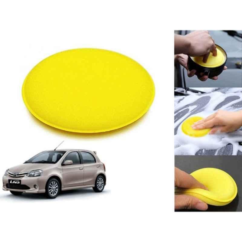 Auto Pearl Polyurethane Beige Washing & Waxing Polish Foam Sponge for Etios liva 2011