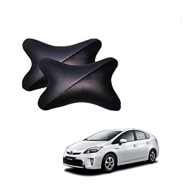 Kozdiko 2 Pcs Memory Foam Grey & Black Car Neck Rest Cushion Pillow Set for Toyota Prius