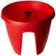 Gardens Need 30x30x26cm 12 inch Red Railing Pot with Lock Set, (Pack of 3)