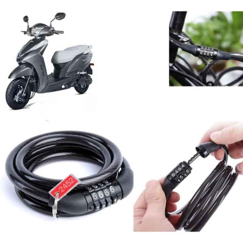 Auto Pearl PVC & Plastic Black Combination Cable Lock for Magnus Pro, 818
