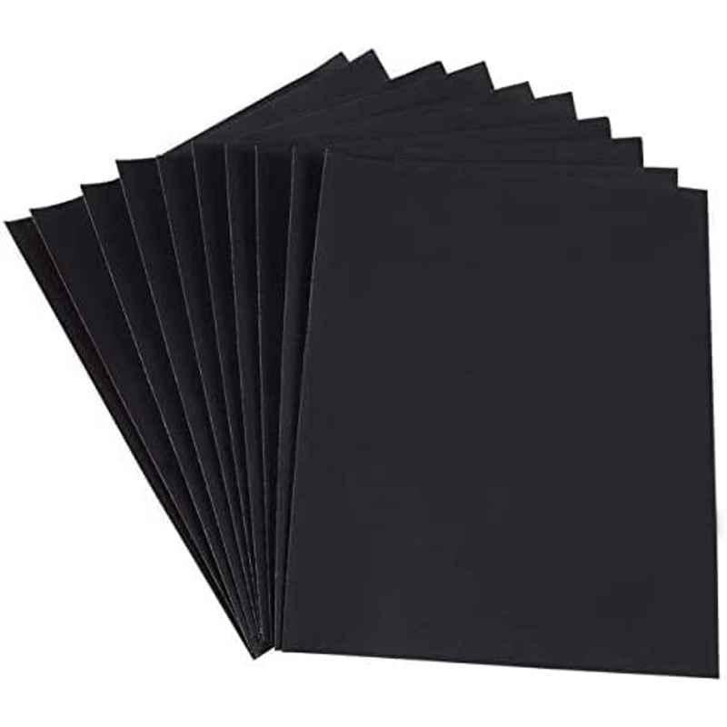 Abbasali 100 Grit Abrasive Black Waterproof Paper Sheet (Pack of 10)