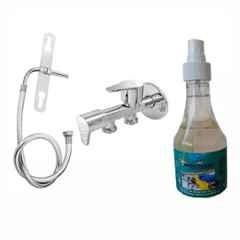 Fastgear Stainless Steel Silver Chrome Finish Bathroom Faucet Set, FG2347