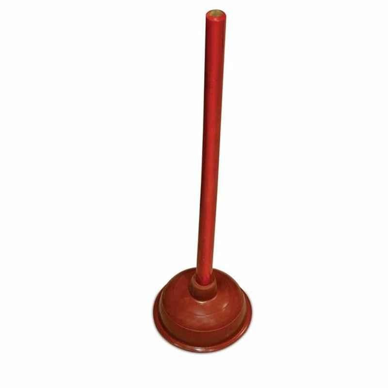 AKC Toilet Plunger With Wooden Handle, TP03, 52cm, Red