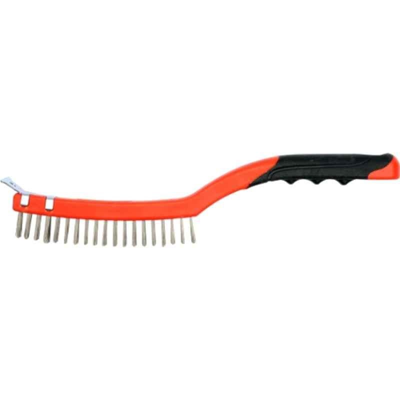 Yato 340mm 3 Rows Stainless Steel Wire Brush with Plastic Handle, YT-6336