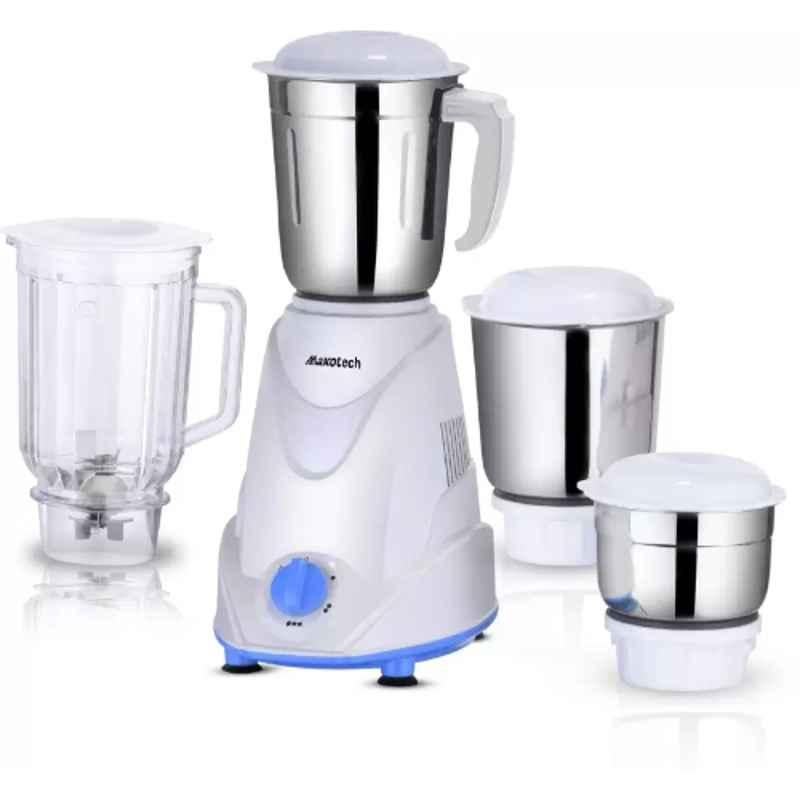 Maxotech Drax 750W ABS Sky Blue & White Copper Motor Mixer Grinder with 4 Jars