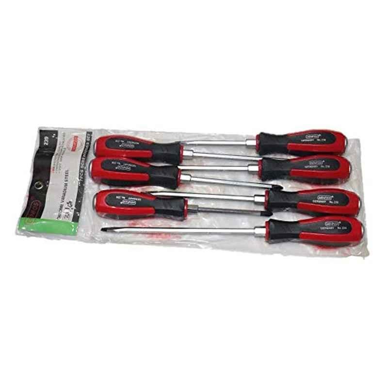 Denfos 7 Pcs Philips & Slotted Head Hammering Screwdriver with Rubber Grip Set