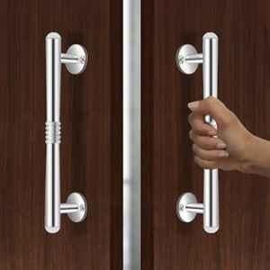 Plantex Pooja Room Door Handle/8 inch Handle/Pull Push Main Door Handle/3 Years Warranty Pack of 2 (S-142, Chrome)