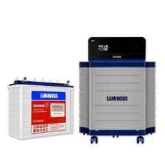 Luminous Zelio+ 1100 Pure Sine Wave Inverter & RC 25000 200Ah Tubular Battery Combo with Trolly