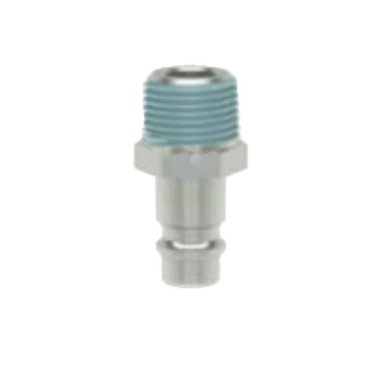 Ludecke ESI38NARS R3/8 Single Shut Off Safety Industrial Quick Plug with Tapered Male Thread Connect Coupling