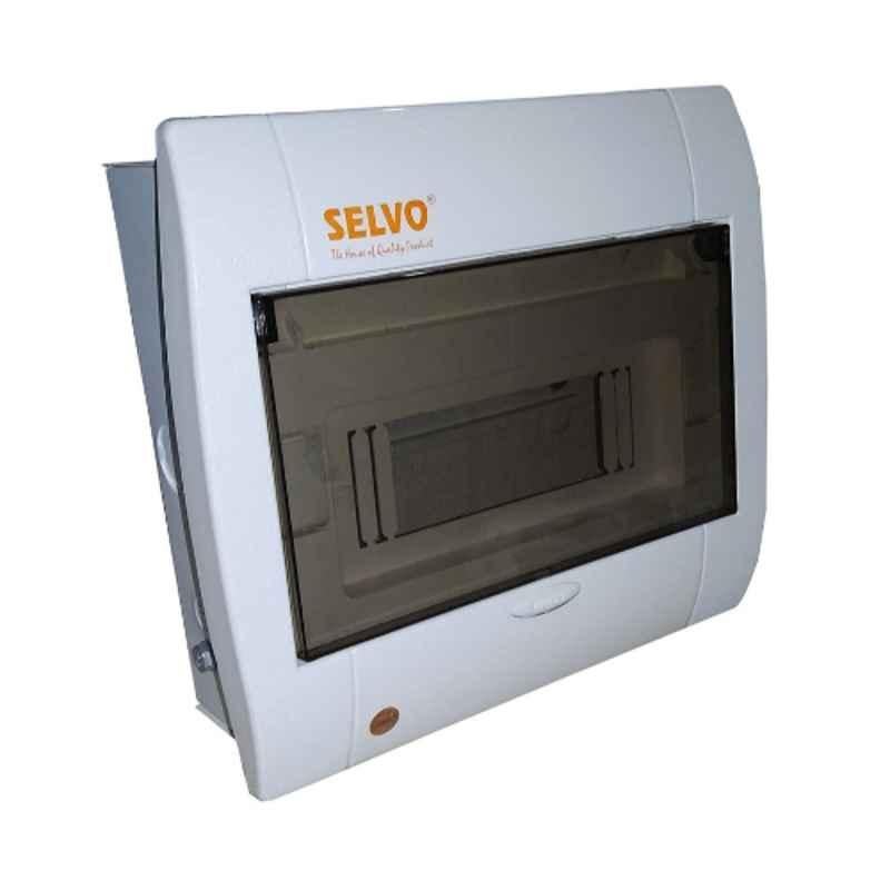 Selvo 8 Way ABS & Acrylic White Line Distribution Boards, SEL052