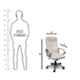 Caddy PU Leatherette Light Cream Adjustable Office Chair with Back Support, DM 86 (Pack of 2)