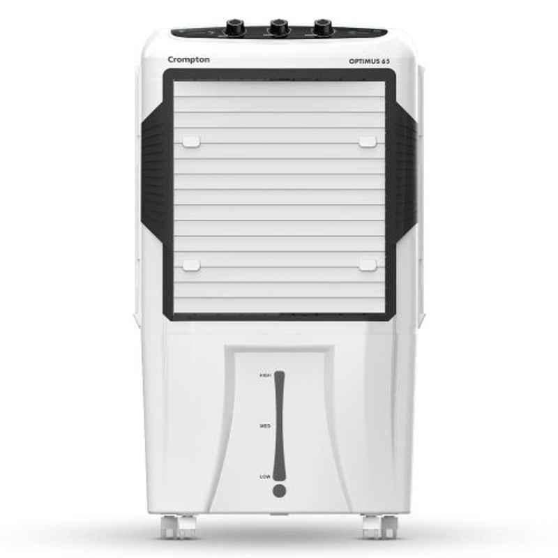 Crompton ACGC-Optimus 65 230W 65L White Desert Air Cooler with 18 inch Fan, Everlast Pump, Large & Easy Clean Ice Chamber & Humidity Control