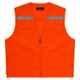 Superb Uniforms Cotton Orange High Visibility Construction Vest Jacket, SUWHVV/O/002, Size: M